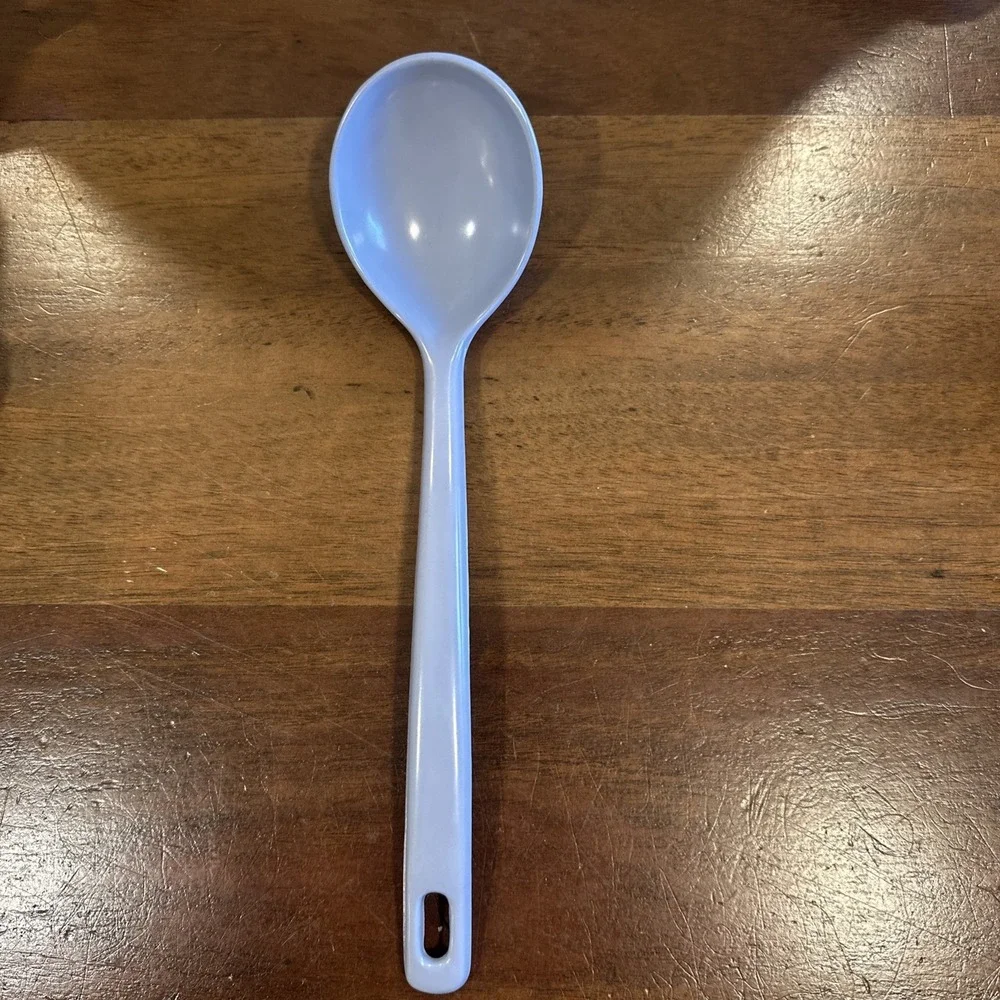 EKCO Solid Serving Spoon Melamine BLUE Ladle Kitchen Utensil Taiwan - 11 3/4